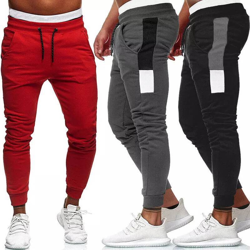 Men's Track Pants Long Trousers Fitness Workout Joggers
