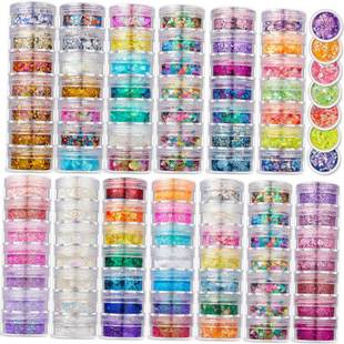 7Colors/Set Shinning Glitter Sequ Gel For Party Christmas DI