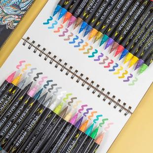 acrylic painter marker丙烯马克笔广纳双头水性软头不透色叠色