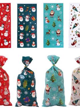 Christmas Gift Bags Plastic Christmas Candy Cookie Bag Santa