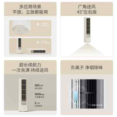 素乐电风扇小型学生宿舍家用风扇办公室桌面静音迷你塔扇台式台扇