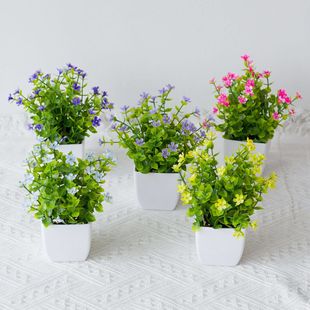 仿真花绿植小摆件室内客厅家居人造塑料假花盆景装饰花卉盆栽摆设