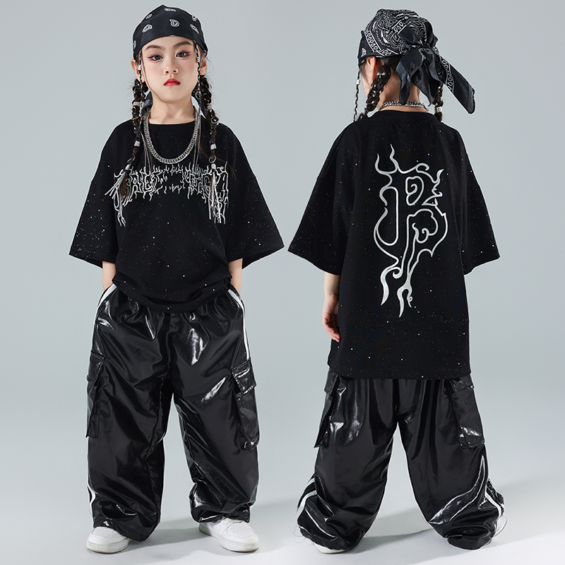 乐咪酷男女童嘻哈街舞潮牌演出服