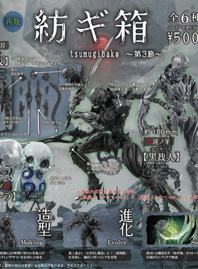 现货日本SO-TA纺箱3再贩黑裁人布顿可动手办拼装潮玩盒蛋扭蛋