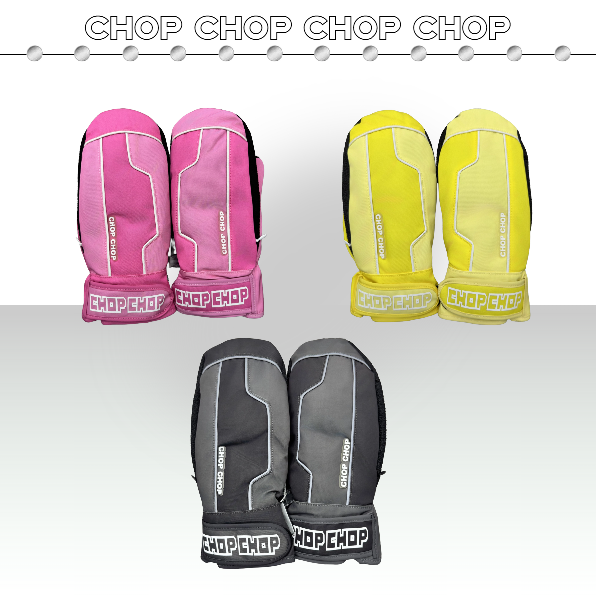 chopchop反光条滑雪手套