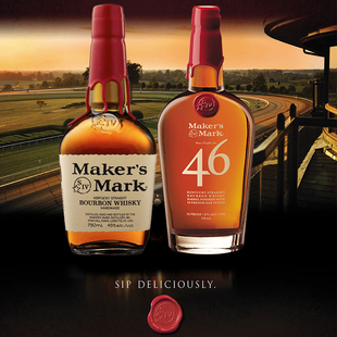 美格46波本威士忌Maker Mark bourbon可乐桶洋酒750ml美国进口