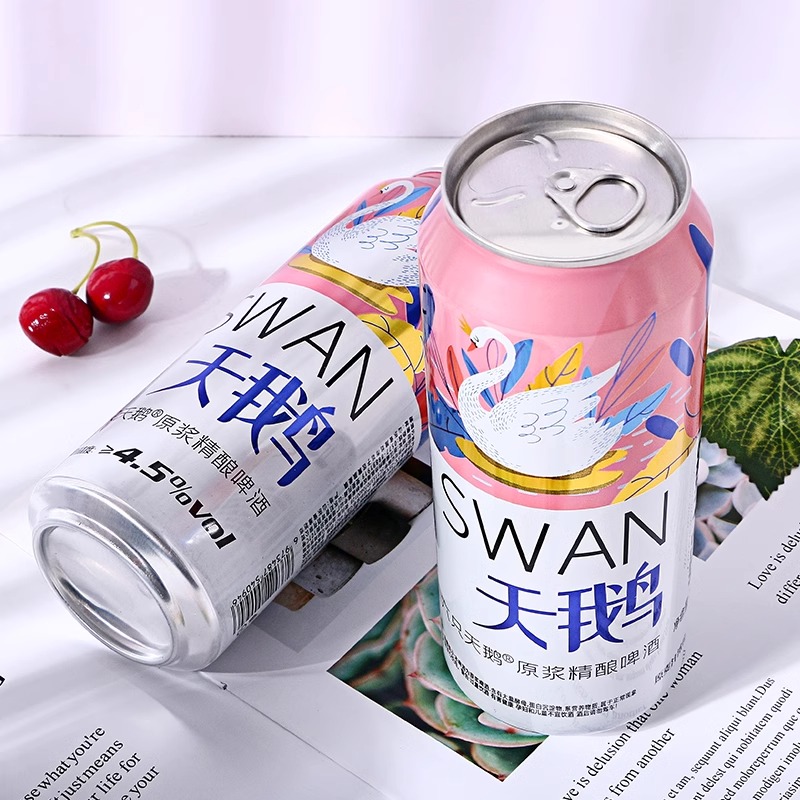 六只天鹅啤酒500ml*24罐原浆精酿整箱小麦白易拉罐4.5%vol /13°P