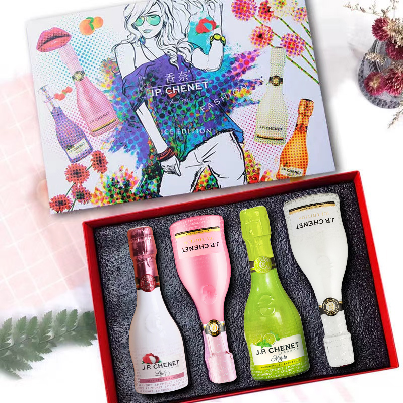 四支礼盒装200ml*4桃红起泡酒