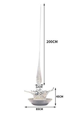 酒店大堂客厅透明树脂水滴天花板吊饰空中艺术雕塑现代创意挂摆件