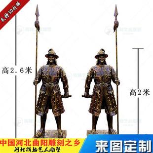 大型玻璃钢禁毒林则徐雕塑树脂仿铜人物虎门销古代人物烟模型道具