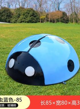 户外彷真七星瓢虫玻璃钢摆件甲壳虫雕塑游乐场园林草坪甲虫装饰品