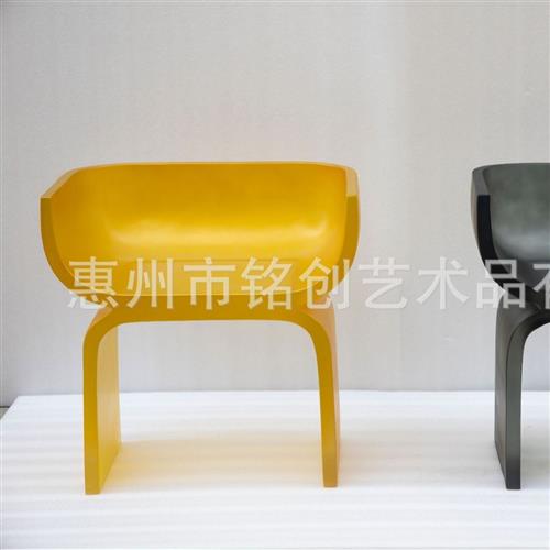 酒店透明树脂升降凳子水晶亚克力设计师椅客餐厅吧台家用休闲椅子