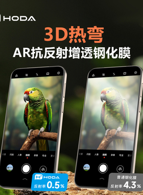 HODA好贴适用华为Mate80ProMax钢化膜3D热弯AR抗反射增透高清手机贴膜新款80RS非凡大师全屏覆盖保护膜防刮