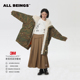 ALL BEINGS24AW猎鸭迷彩仿滩羊毛新雪丽男女派克大衣加厚保暖秋冬