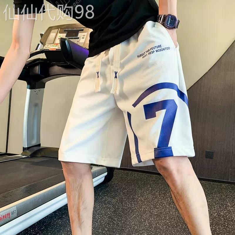 潮牌字母印花冰丝短裤男2026夏季新款运动裤潮流痞帅百搭五分裤子