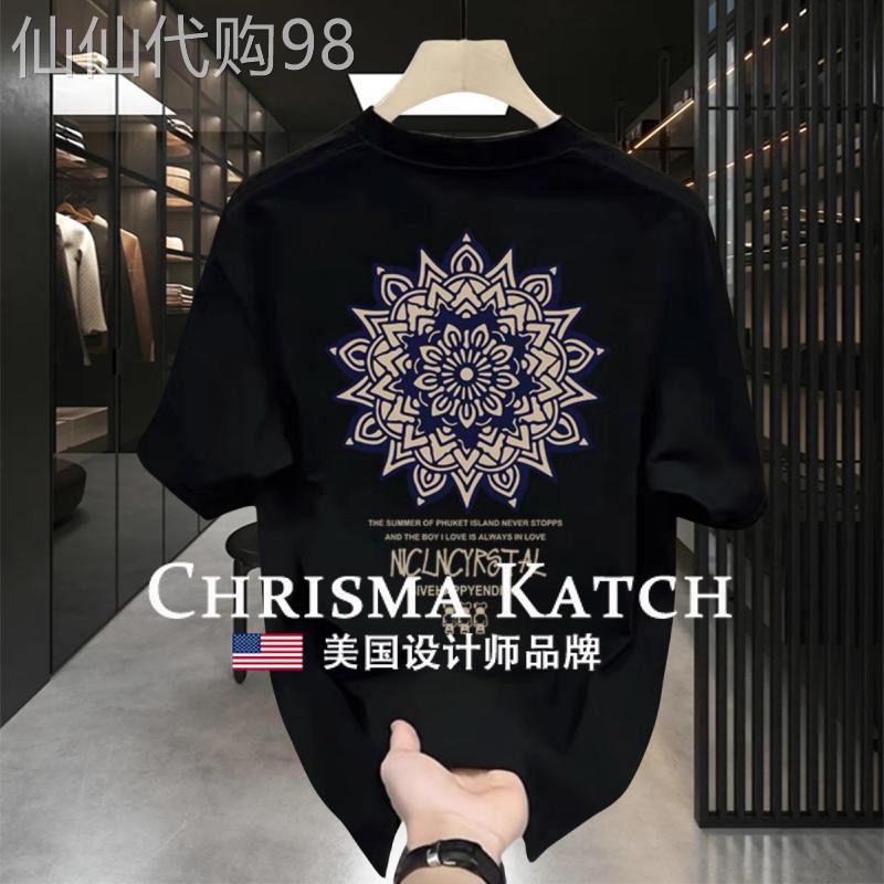 出口美国⭐Chrisma Katch~美式潮牌短袖纯棉宽松休闲半袖T恤上衣