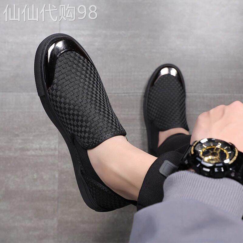 男鞋2026新款夏季透气布鞋男士一脚蹬休闲鞋子男款板鞋百搭乐福鞋