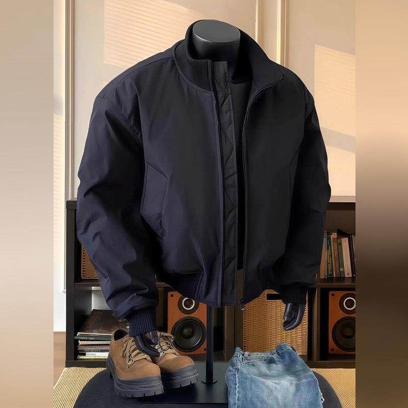 潮牌飞行员夹克外套男士2025新款春秋冬季加厚三防冲锋衣棉服男款