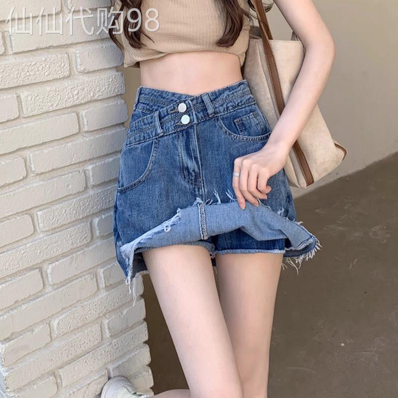 牛仔半身裙女夏季薄款2026新款大尺码裙裤高腰a字小个子包臀短裙