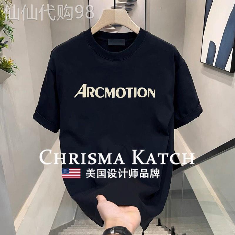 出口美国⭐Chrisma Katch~高端短袖圆领简约轻奢休闲上衣T恤宽松