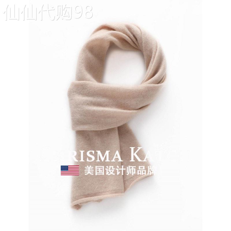 出口美国?Chrisma Katch~山羊绒小围巾薄短款针织围脖情侣/亲子