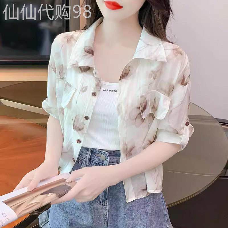短袖衬衫女士夏季薄款2026新款设计感小众短款小个子衬衣外套上衣