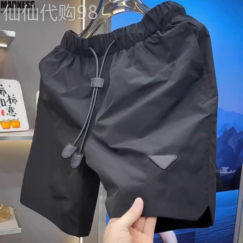 Madness Mdns Clot夏季黑色短裤男士新款时尚百搭青年纯色沙滩裤