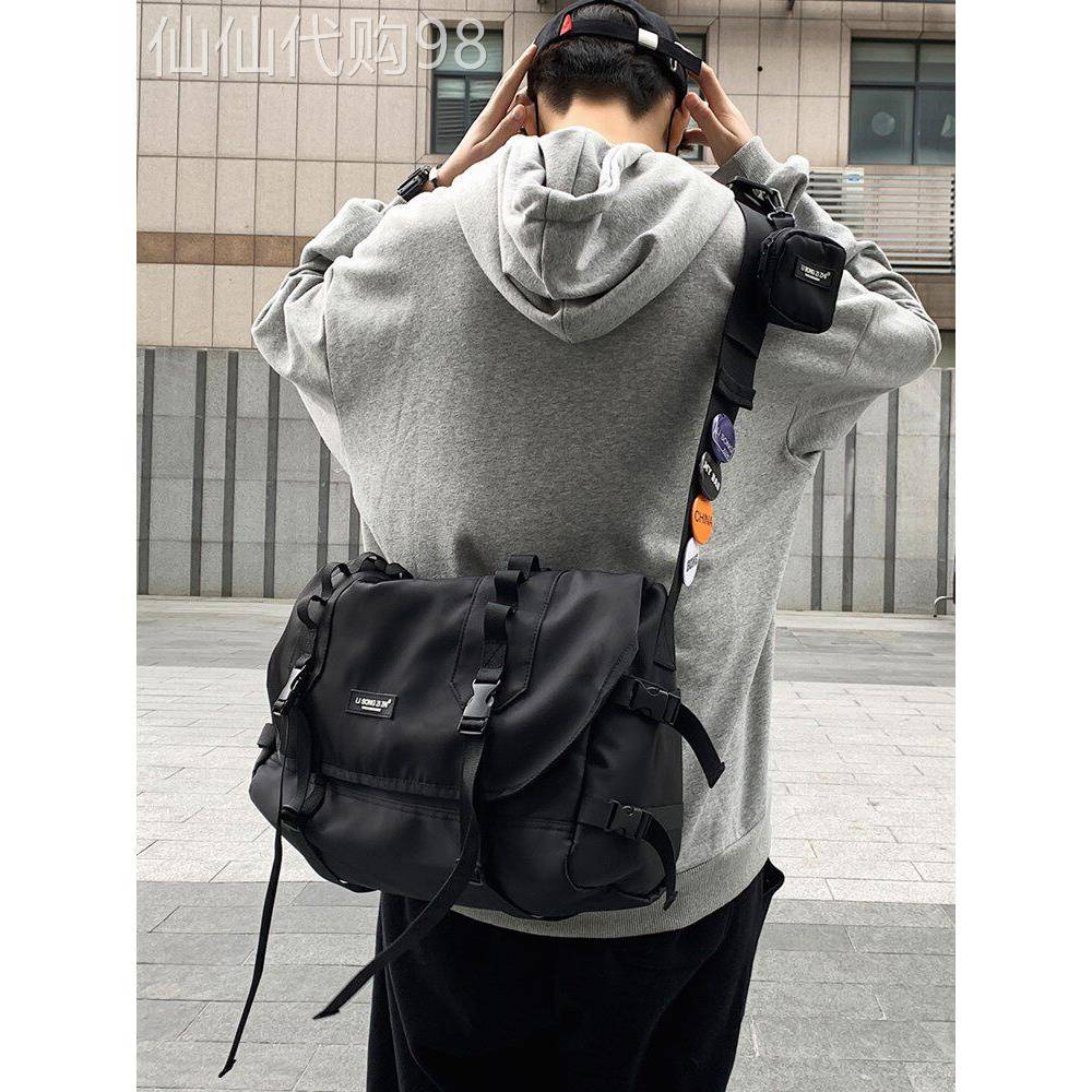 ILVR原宿暗黑港通风机能包男女工装包新款ins潮牌百搭大容量斜挎