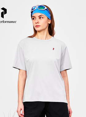 Peak Performance壁克峰夏季新品女户外圆领速干宽松运动短袖T恤