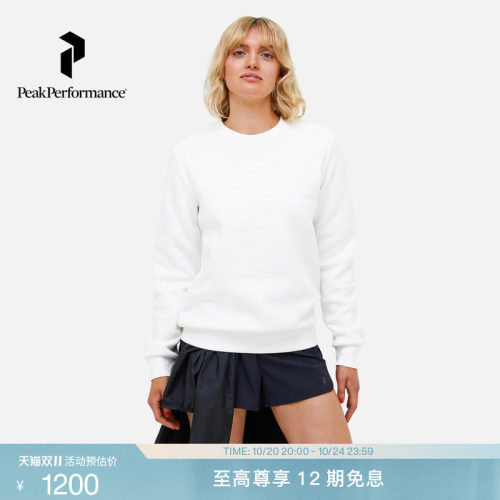Peak Performance壁克峰新款女子户外机能圆领保暖可叠穿抓绒卫衣