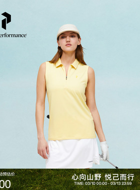 Peak Performance壁克峰女子印花无袖运动休闲百搭舒适无袖POLO衫