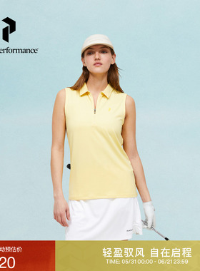 Peak Performance壁克峰女子盐系户外印花运动休闲舒适无袖POLO衫