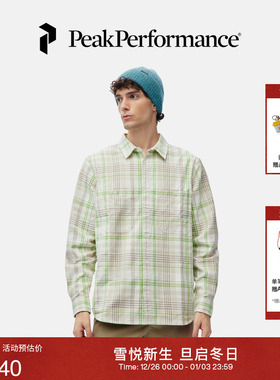 Peak Performance壁克峰Heavy Cotton男子休闲纯棉格纹长袖衬衫