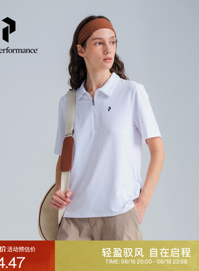 Peak Performance壁克峰女子盐系城市户外风中性色T恤短袖POLO衫