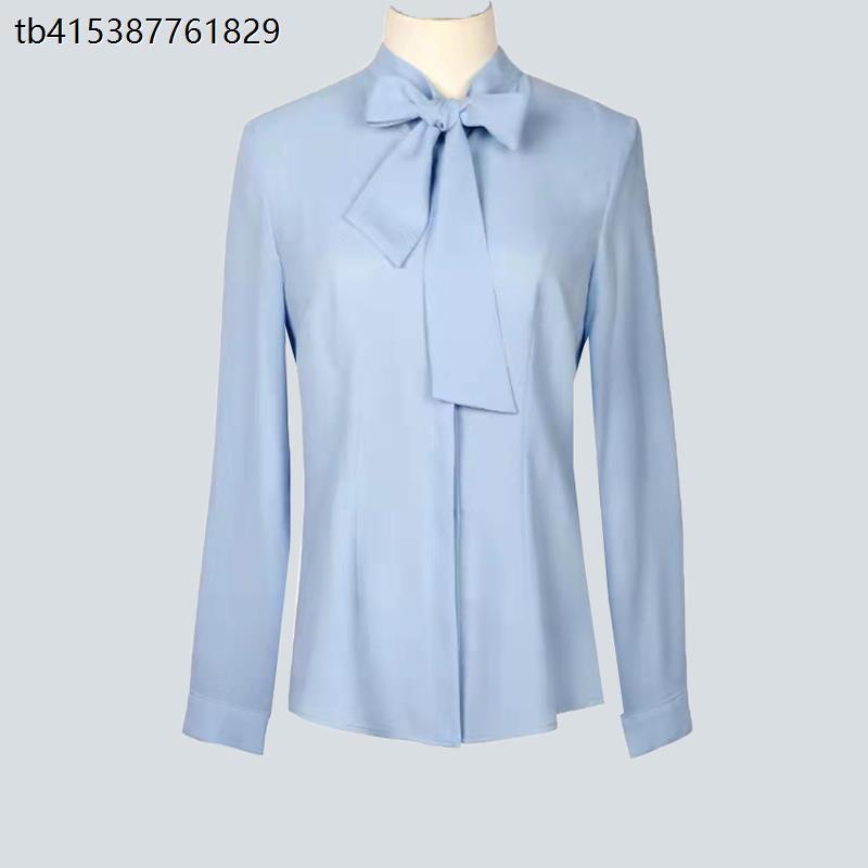 2021领创4S店新款女长袖衬衫工作服韩范女士雪纺衬衣职业工装