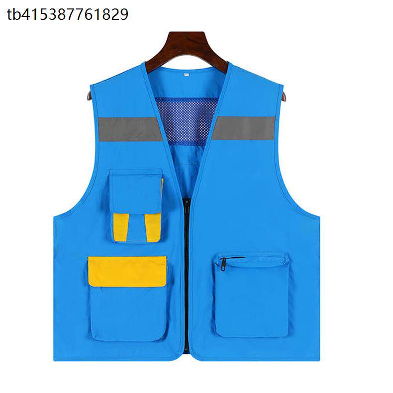 同城急送闪送员马甲反光外卖跑腿工作服定制logo多口袋代驾马甲男