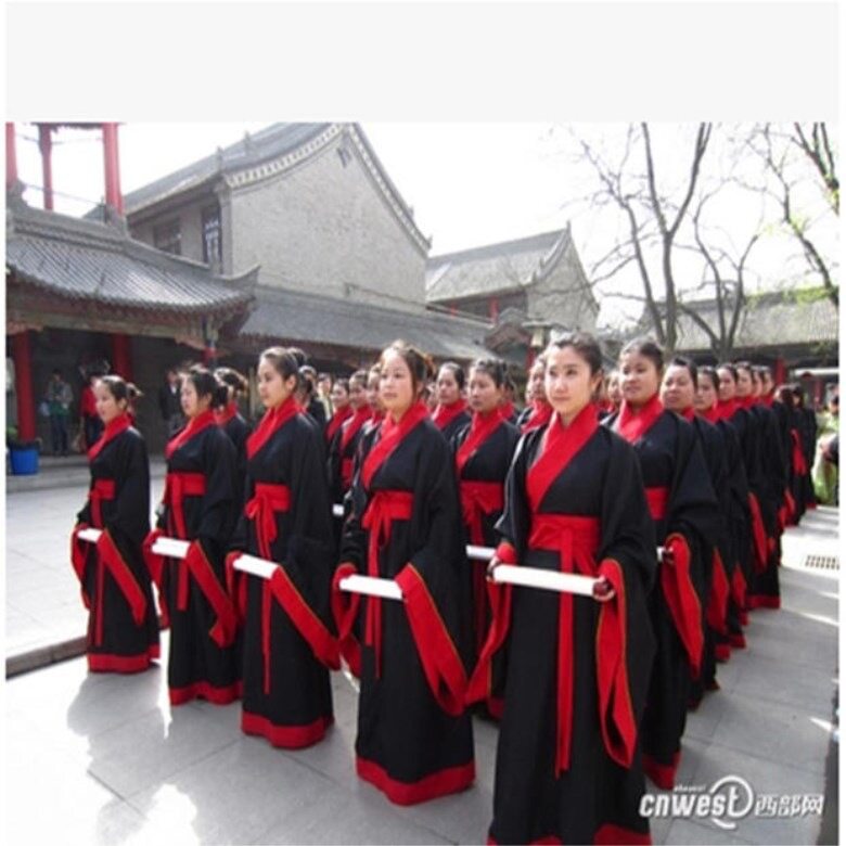 新款男女毕业典礼拜师礼服古装