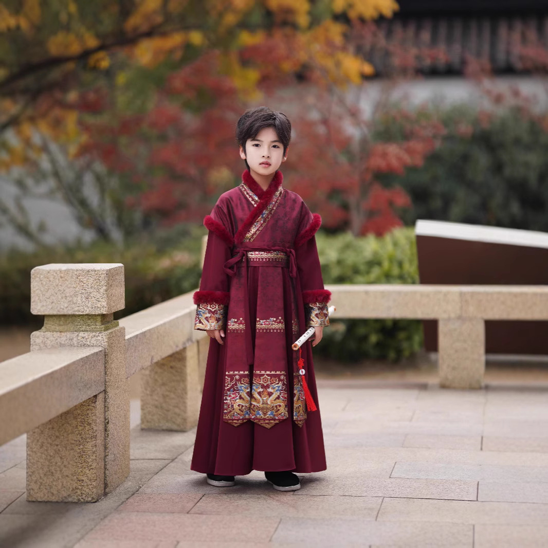 汉服男童新冬款男孩唐装中公子