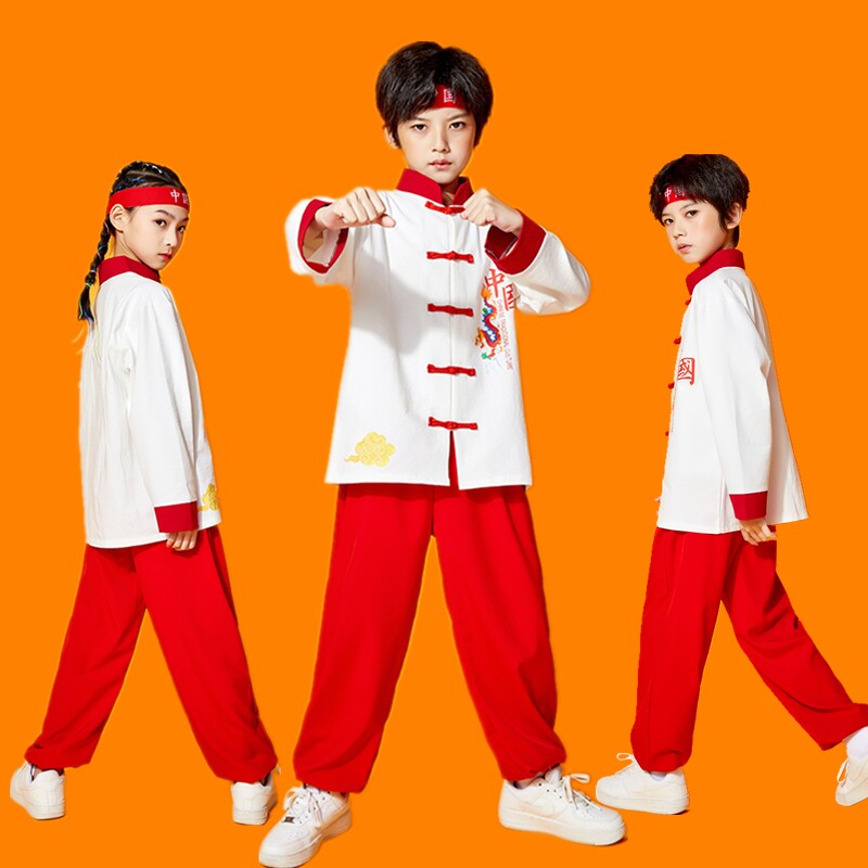 儿童武术表演服装中国风