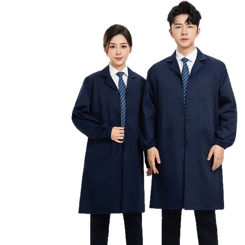 涤棉长袖蓝大褂仓库搬运耐脏