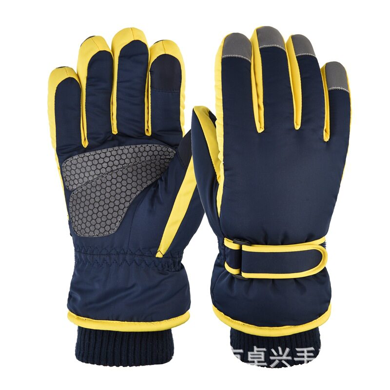 冬季滑雪保暖男士骑行摩托车电动车加厚加绒触屏防水防滑登山手套
