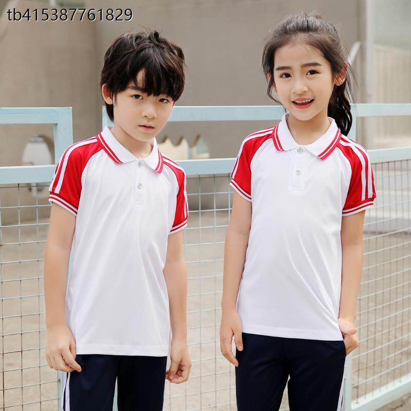新款夏季初高中生班服定制短袖小学生校服男女情侣运动套装团体服