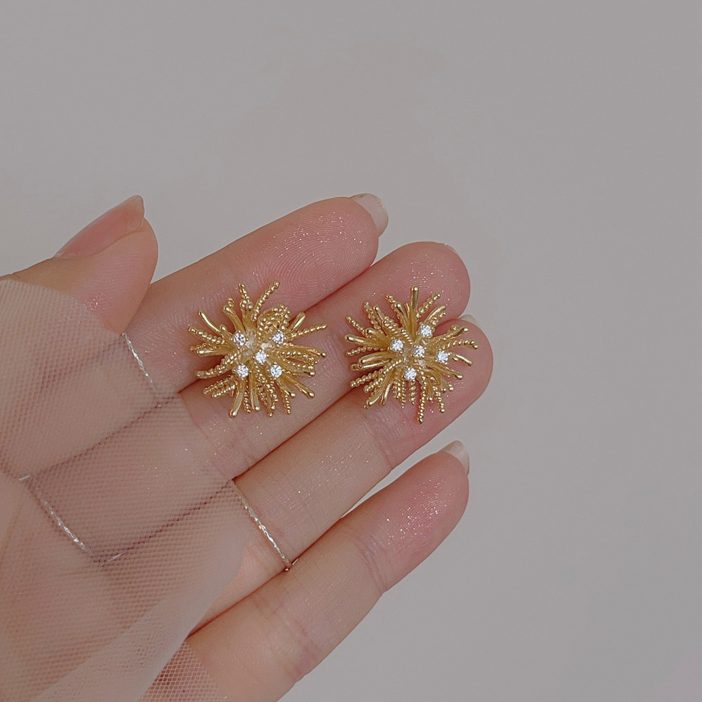 小Z优品绚烂烟花气质花朵耳环女