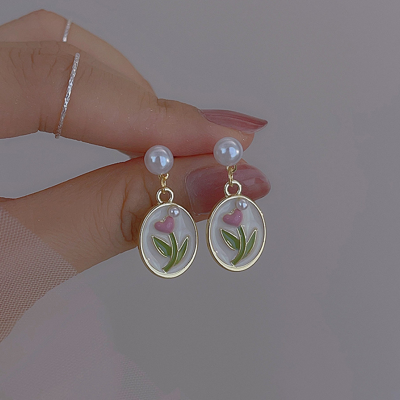 小Z优品甜美清新小众郁金香耳环