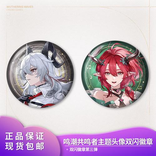 正品鸣潮共鸣者主题头像双闪徽章第三弹二次元吧唧谷子 赞妮夏空