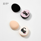 腮红 星兜鼓鼓迷你棉花糖粉扑4片 上遮瑕 超Q弹拇指气垫粉扑