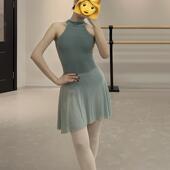 兰铂舞蹈芭蕾舞服女挂脖高弹绒连体体操服艺考形体服瑜伽练功服