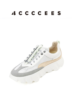 【新品上市】4CCCCEES/ Tura Flow 厚底休闲女鞋网面透气松糕鞋