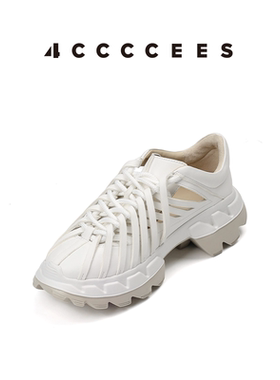 4CCCCEES / Arko Osta 厚底时装老爹鞋编织马丁镂空女单鞋百搭