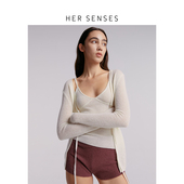 HER WCD30 系列简约通勤风系带开衫 SENSES 何识时装